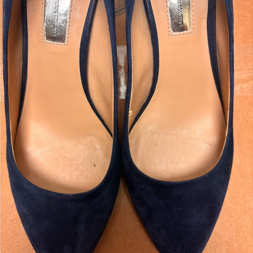 I.N.C. International Concepts Navy Blue Suede Heels – Size 6.5W - Picture 9 of 10